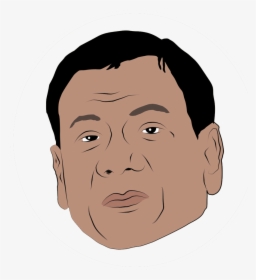 Head Philippines Cheek Duterte Face Rodrigo Cartoon, HD Png Download, Transparent PNG
