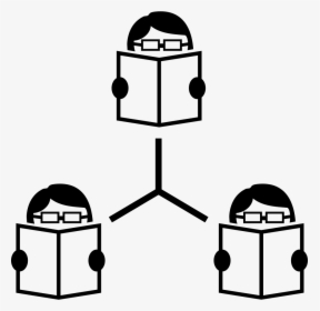 Connected Students Reading Books, HD Png Download, Transparent PNG