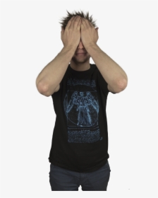 Vitruvian Weeping Angel Male T-shirt, HD Png Download, Transparent PNG