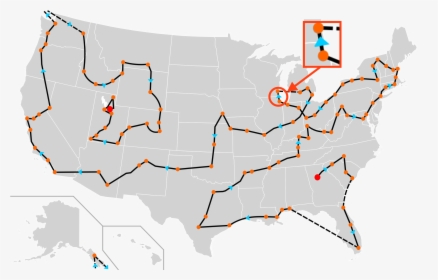 2002 Winter Olympics Torch Relay Route Between Chicago, HD Png Download, Transparent PNG