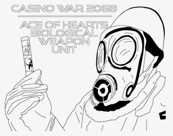 Biological Weapons Ace Of Heart Casino War Coloring, HD Png Download, Transparent PNG