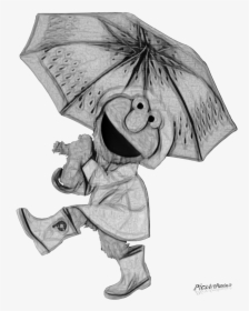 #pencil #pencilart #cartoon #frog #umbrella #picsartpassion, HD Png Download, Transparent PNG