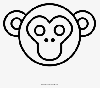 Monkey Face Coloring Page, HD Png Download, Transparent PNG