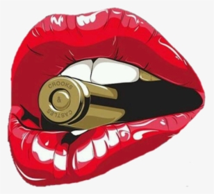 #bullet #lips #red #lipstick #bitethebullet #mouth, HD Png Download, Transparent PNG