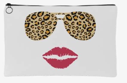 Leopard Sunglasses & Red Lipstick Lips, HD Png Download, Transparent PNG