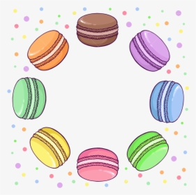 Macaroon Cute Colorful Rainbow Dots Frame Clipart ,, HD Png Download, Transparent PNG
