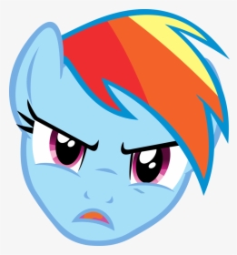 Free Angry Girl Download - Mlp Rainbow Dash Angry, HD Png Download, Transparent PNG