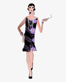 Flapper, 1920 S, Vintage, Fashion, Style, 1920, Retro - 1920s Flapper Png, Transparent Png, Transparent PNG