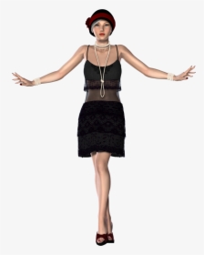 1920s Flapper Fashion Portable Network Graphics Clip - 1920s Dress Clipart, HD Png Download, Transparent PNG