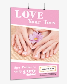 Spa Promo Pedicure Poster Template Preview - Creative Spa Posters, HD Png Download, Transparent PNG