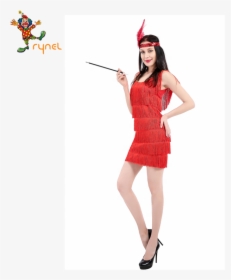 Best Sale Fancy Dress 20s Red Flapper 1920s Fancy Dress - Flapper 1920 Fancy Dress, HD Png Download, Transparent PNG