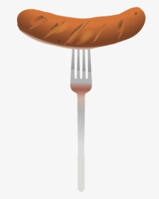 Sausage With Fork Clipart, HD Png Download, Transparent PNG