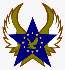 Blue Star With Gold Stars And Eagle Svg Clip Arts, HD Png Download, Transparent PNG