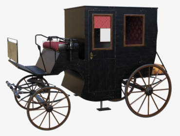 Old Carriage, 3d, Render, Black, Horse Drawn, Door - First Bicycle, HD Png Download, Transparent PNG