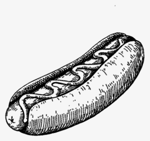 Hotdog Sausages - Hotdog Drawing Png, Transparent Png, Transparent PNG