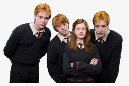 Transparent Fred, Ginny, George, And Ron - Fred George Ron Ginny, HD Png Download, Transparent PNG
