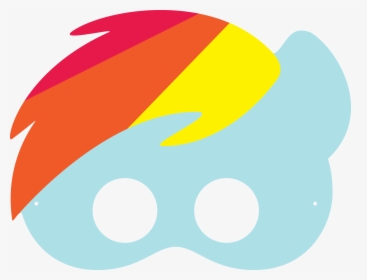 Rainbow Dash Mask - Rainbow Dash Mask Printable, HD Png Download, Transparent PNG