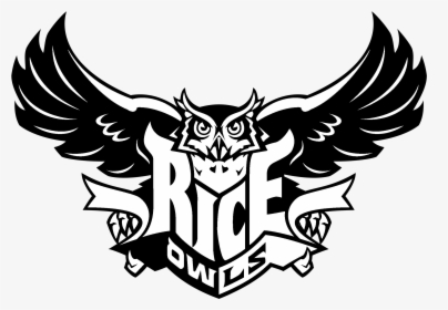 Rice Owls Logo Black And White - Rice University Old Logo, HD Png Download, Transparent PNG
