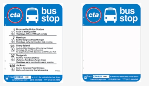Transparent Bus Stop Sign Png - Cta Bus Stop Logo, Png Download, Transparent PNG