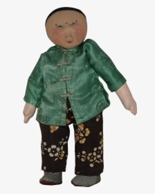 Vintage Cloth Chinese Doll With Needle Sculpted Face - Doll, HD Png Download, Transparent PNG