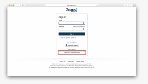 Zappos Account - Zappos, HD Png Download, Transparent PNG