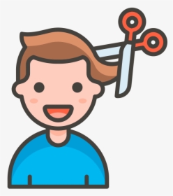 Man Getting Haircut Emoji - Corte De Cabelo Icon, HD Png Download, Transparent PNG