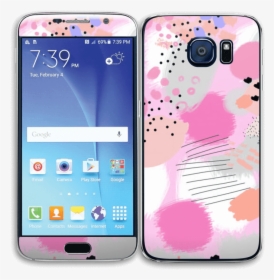 Abstract Pink Skin Galaxy S6 - Samsung S6 G920a Unlocked Black Amazon, HD Png Download, Transparent PNG