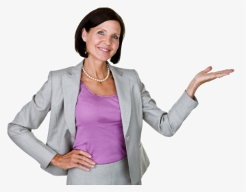 Woman With Hand Out - Formal Wear, HD Png Download, Transparent PNG