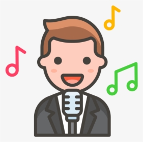 Man Singer Png Transparent Emoji - Sing Png Icon, Png Download, Transparent PNG