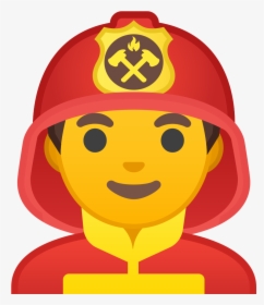 Man Firefighter Icon - Firefighter Emoji Png, Transparent Png, Transparent PNG