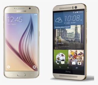 Htc One M9 Vs Samsung Galaxy S6 - Samsung M9, HD Png Download, Transparent PNG