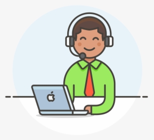 Customer Service Man Icon - Customer Service Icon Woman, HD Png Download, Transparent PNG