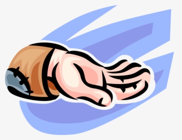 Vector Illustration Of Panhandler Hand Accepts Handout, HD Png Download, Transparent PNG