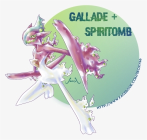 Gallade Spiritomb A Commission For Someone On Facebook - Gallade Fusion, HD Png Download, Transparent PNG