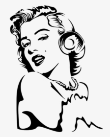 Clip Art Collection Free Line Download - Marilyn Monroe Vinyl Wall, HD Png Download, Transparent PNG