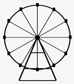 Ferris Wheel Svg Png Icon Free Download - Ferris Wheel Clipart Black And White, Transparent Png, Transparent PNG