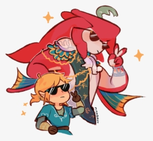 Sidon And Link Chibi, HD Png Download, Transparent PNG