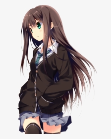 Anime Girl With Brown Hair And Blue Eyes Png Png Anime Girl Brown Hair Blue Eyes Transparent Png Transparent Png Image Pngitem