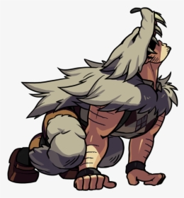 Beowulf Crouches Down And Howls Like A Wolf, With His - Skullgirls Beowulf Taunt, HD Png Download, Transparent PNG