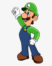 How To Draw Luigi From Super Mario Bros - Super Mario Bros Drawing Characters, HD Png Download, Transparent PNG