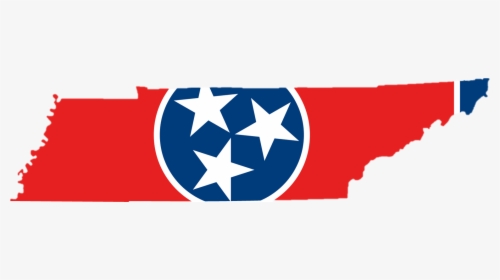Tennessee Outline With Flag Clipart , Png Download - Tennessee State Shape Flag, Transparent Png, Transparent PNG