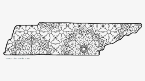 Free Printable Tennessee Coloring Page With Pattern - Line Art, HD Png Download, Transparent PNG