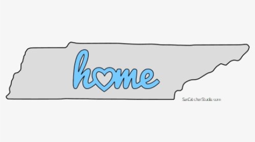 Tennessee Home Heart Stencil Pattern Template Shape, HD Png Download, Transparent PNG
