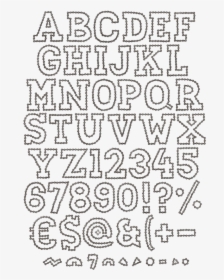 Font Handmadefont Handmade - Outline Of Alphabet On Transparent Background, HD Png Download, Transparent PNG
