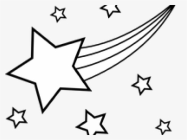 Transparent Starburst Clipart Black And White - Shooting Star Black And White, HD Png Download, Transparent PNG