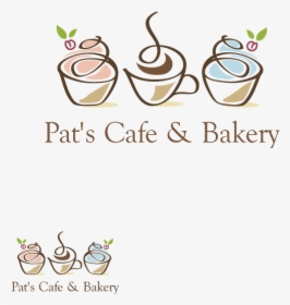 Logo Design By Dalia Sanad For Pat S Cafe & Bakery - Cafe And Bakery Logo Design, HD Png Download, Transparent PNG