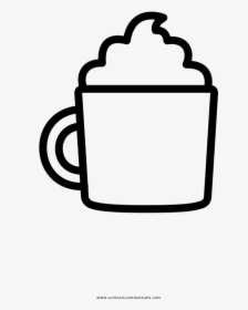 Hot Chocolate Coloring Page - Hot Chocolate Bar Coloring Page, HD Png Download, Transparent PNG