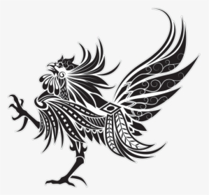 Cockfight Gamecock Chicken Rooster Logo - Tribal Rooster, HD Png Download, Transparent PNG