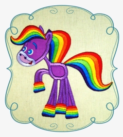 Rainbow Pony - Appliqué, HD Png Download, Transparent PNG