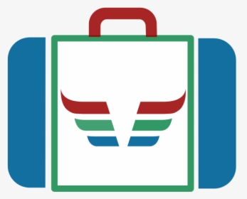 Suitcase Icon Blue Green Red Dynamic V171 - Briefcase, HD Png Download, Transparent PNG